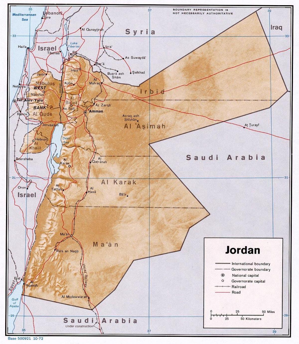 mapa mostrando Jordan