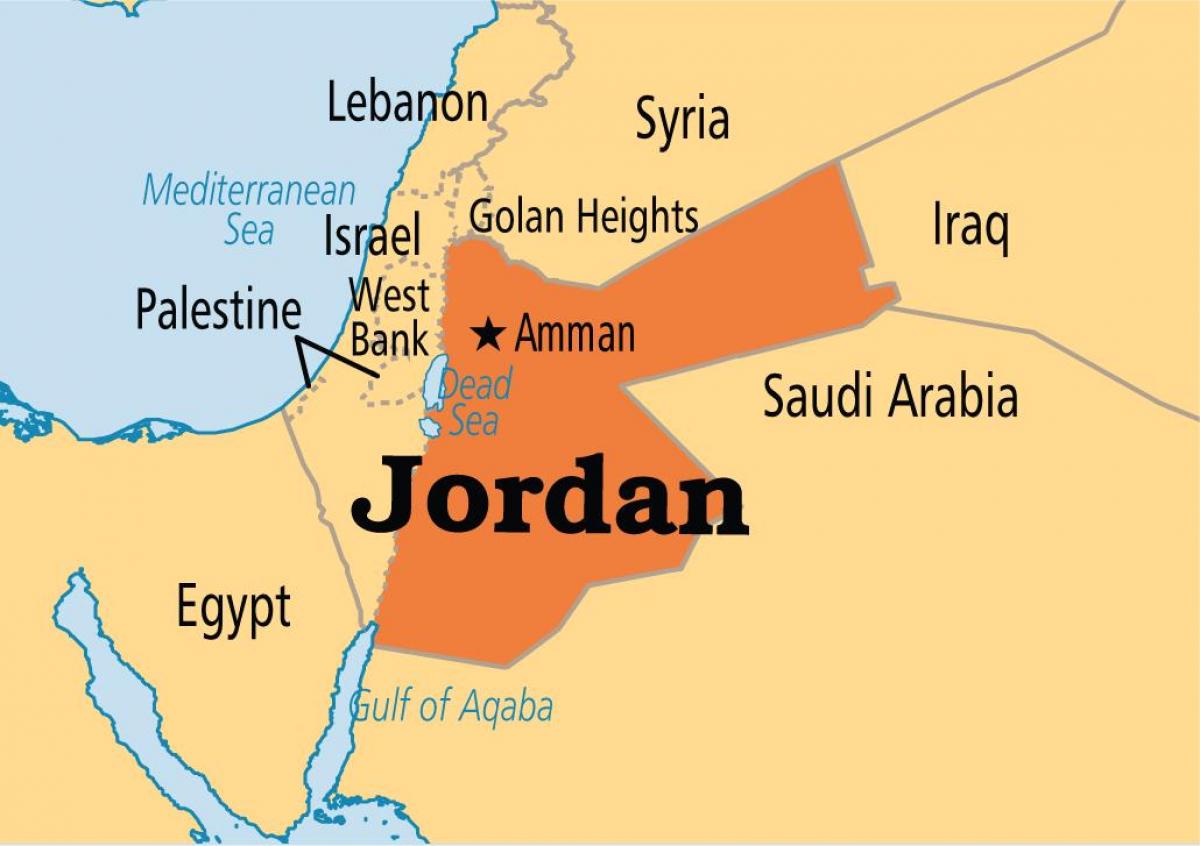 Jordan mapa de localización