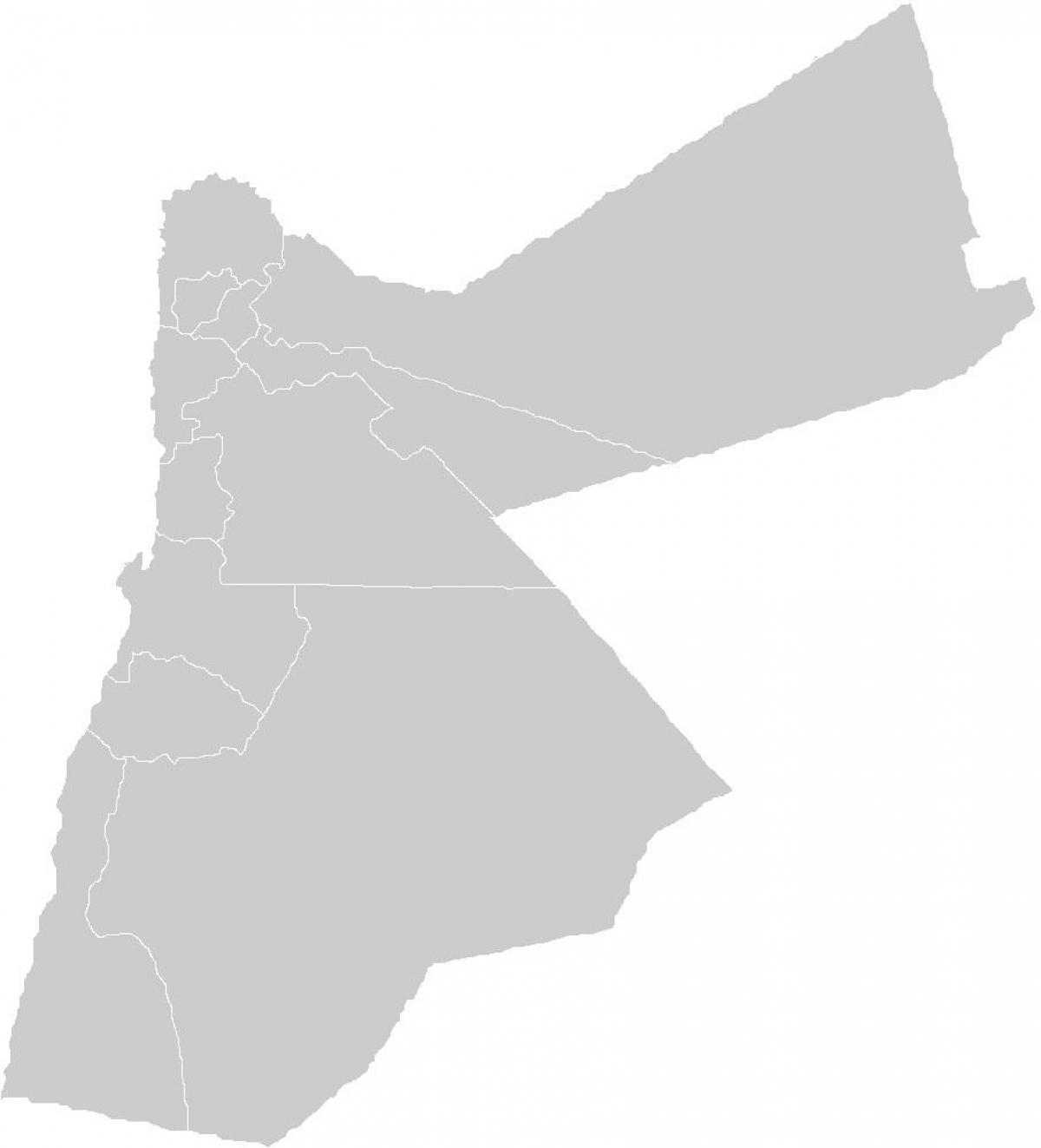 en branco mapa de Xordania