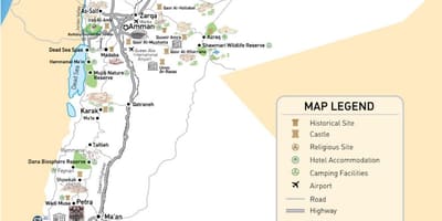 Mapa de Xordania aeroportos