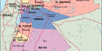 Mapa de Xordania política
