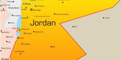 Mapa de Xordania oriente medio